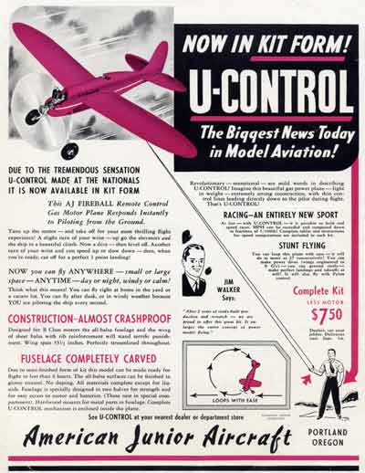 Control Line Airplanes